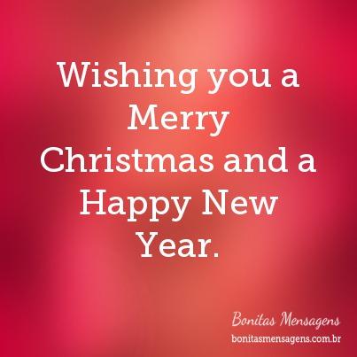 Wishing you a Merry Christmas and a Happy New Year.